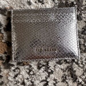 Ted Baker Silver Textured Card Holder